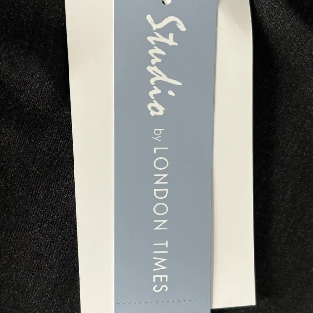 NWT Studio by London Times Charcoal Gray Sheath Dress Size 16 Career - Picture 5 of 10
